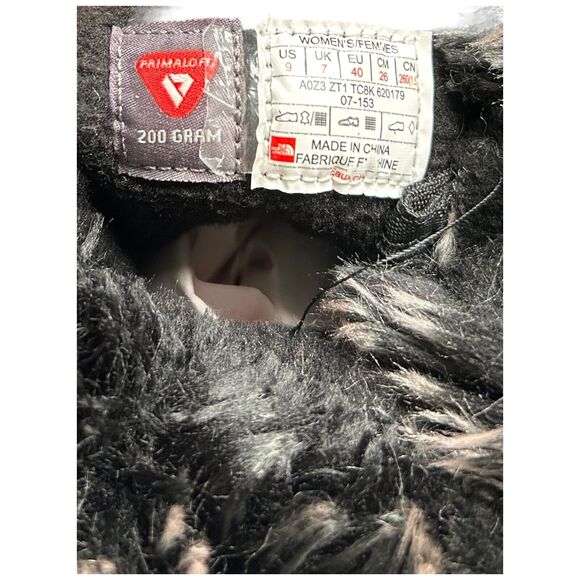 THE NORTH FACE NUPTSE PURNA BOOT WOMEN'S SHINY TNF Black A0Z3 size 9 - Picture 9 of 10